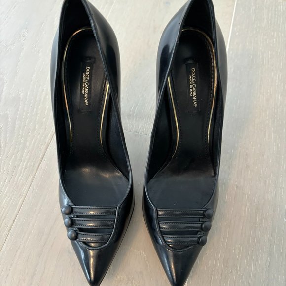 Dolce & Gabbana black leather pumps size 6/36 - Picture 5 of 12